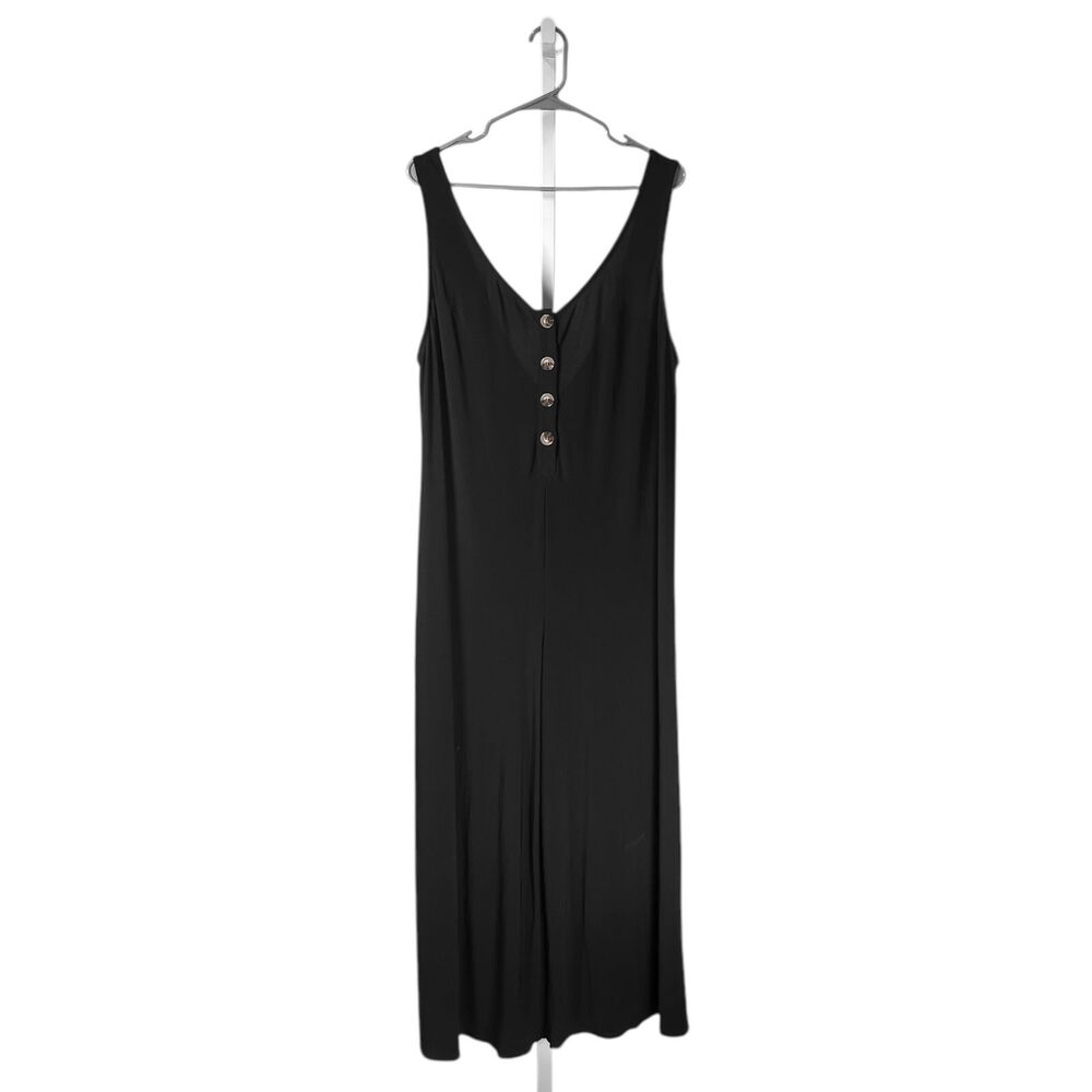 Show Me Your Mumu Womens Goulding Jumpsuit Black Wide Leg Stretch Jumper Size XL - Picture 2 of 8
